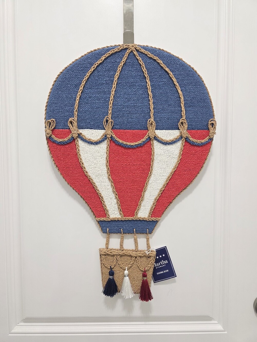 Martha Stewart Patriotic Hot Air Balloon Wall Art Door Decor 4th of July USA